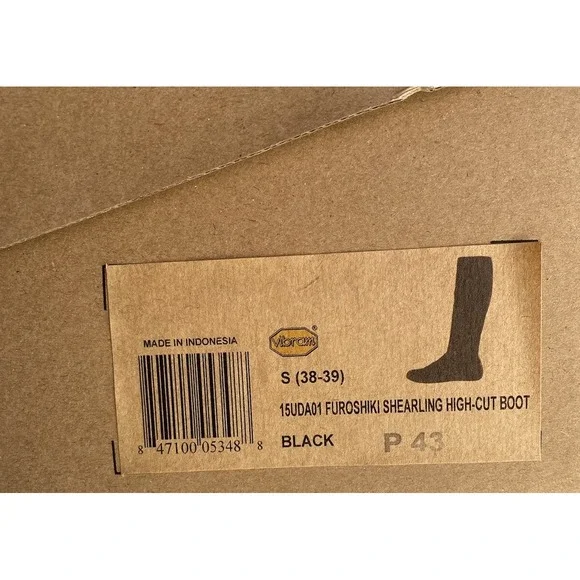 Vibram Furoshiki Shearling‎ High Boots Women's Black Size S (38/39) Size 7 - Picture 7 of 8